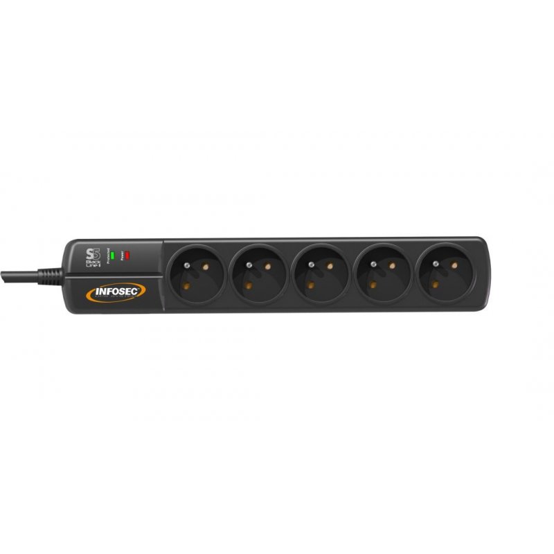 Infosec S5 Black Line II 5 AC outlet(s) 250 V 1.5 m