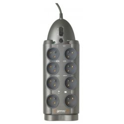 Infosec S8 LAN TV Noir 8 sortie(s) CA 250 V 1,8 m