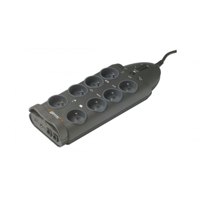 Infosec S8 LAN TV Black 8 AC outlet(s) 250 V 1.8 m