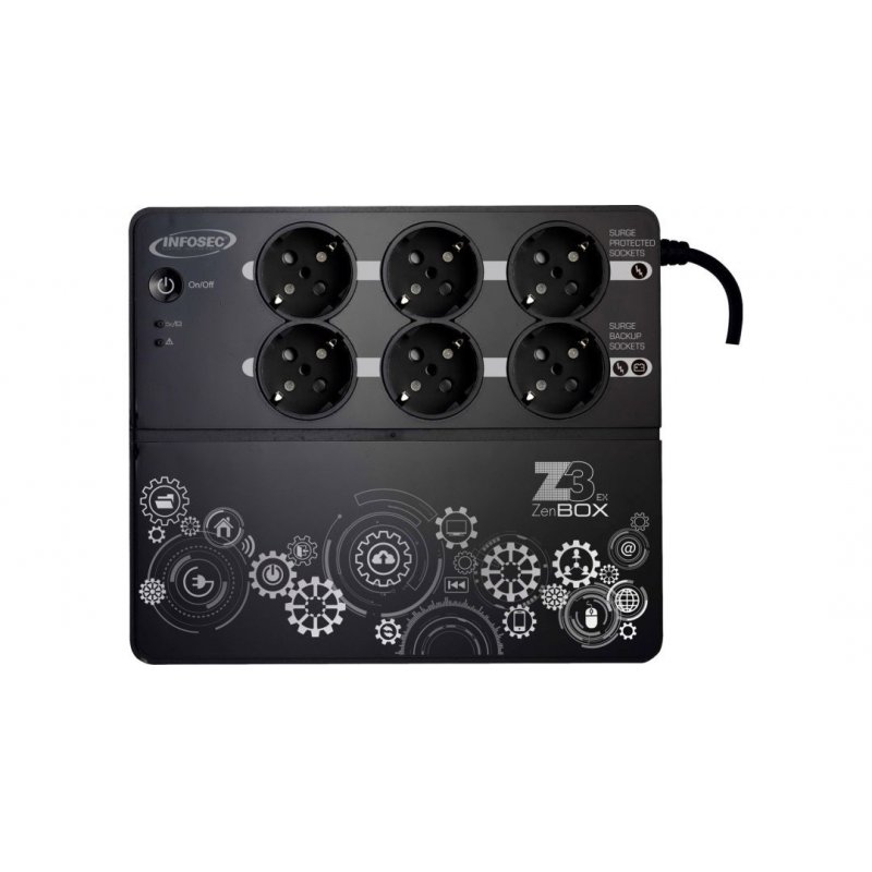 Infosec Z3 Zenergy Box 700 uninterruptible power supply (UPS) 0.7 kVA 360 W 8 AC outlet(s)