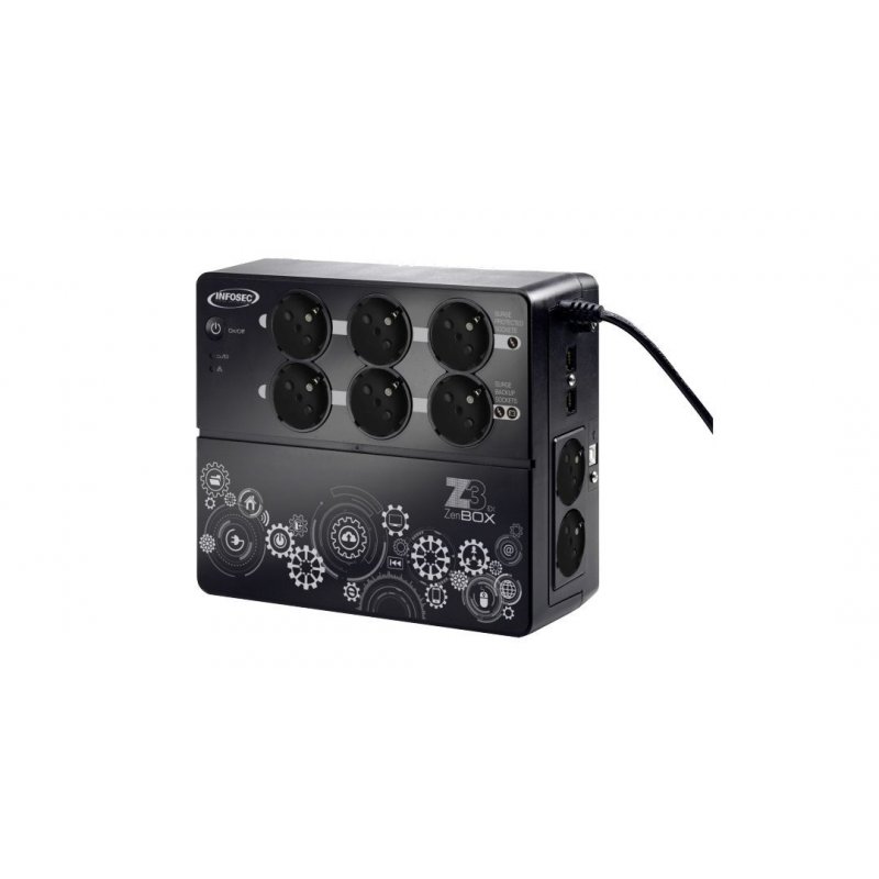 Infosec Z3 Zenergy Box 700 uninterruptible power supply (UPS) 0.7 kVA 360 W 8 AC outlet(s)