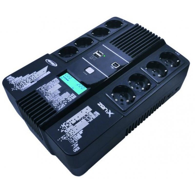 Infosec Zen-X 1000 alimentation d'énergie non interruptible Interactivité de ligne 1 kVA 600 W 8 sortie(s) CA