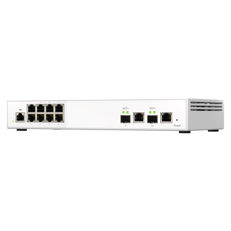 QNAP QSW-M2108-2C commutateur réseau Géré L2 2.5G Ethernet (100/1000/2500) Gris, Blanc
