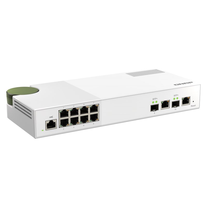QNAP QSW-M2108-2C commutateur réseau Géré L2 2.5G Ethernet (100/1000/2500) Gris, Blanc