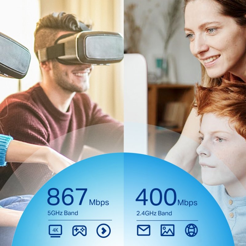 AC1300 HIGH GAIN DUAL BAND WI-FI USB ADAPTER 867 MBPS-5 GHZ