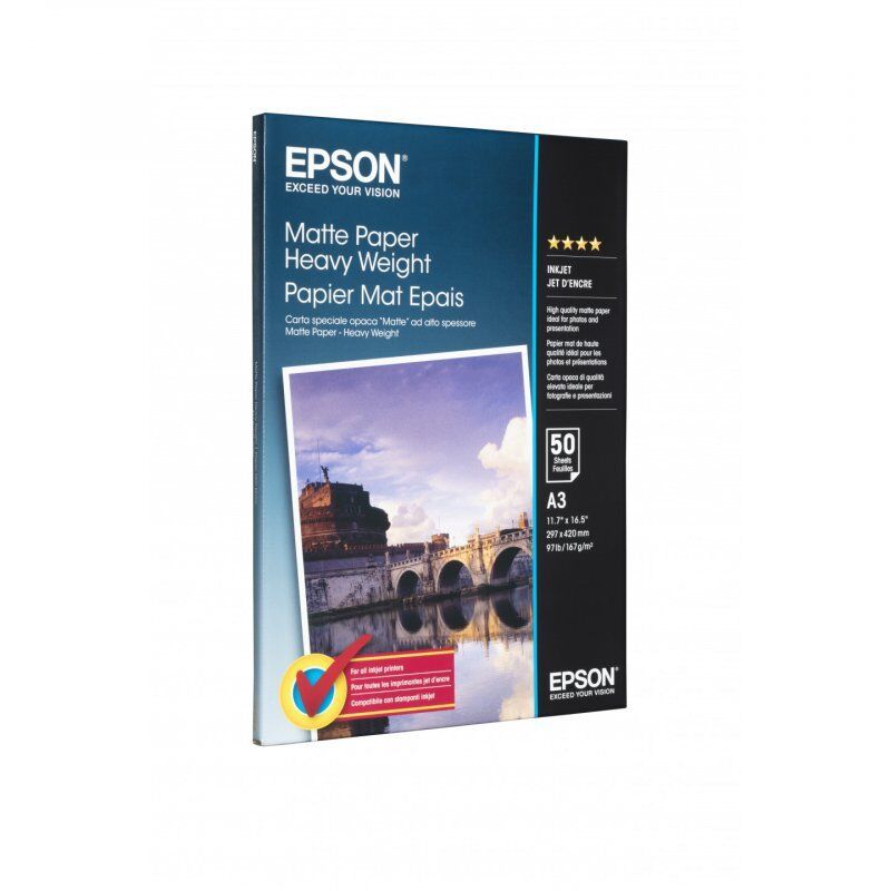 Epson Matte Paper Heavy Weight, DIN A3, 167g/m², 50 Sheets