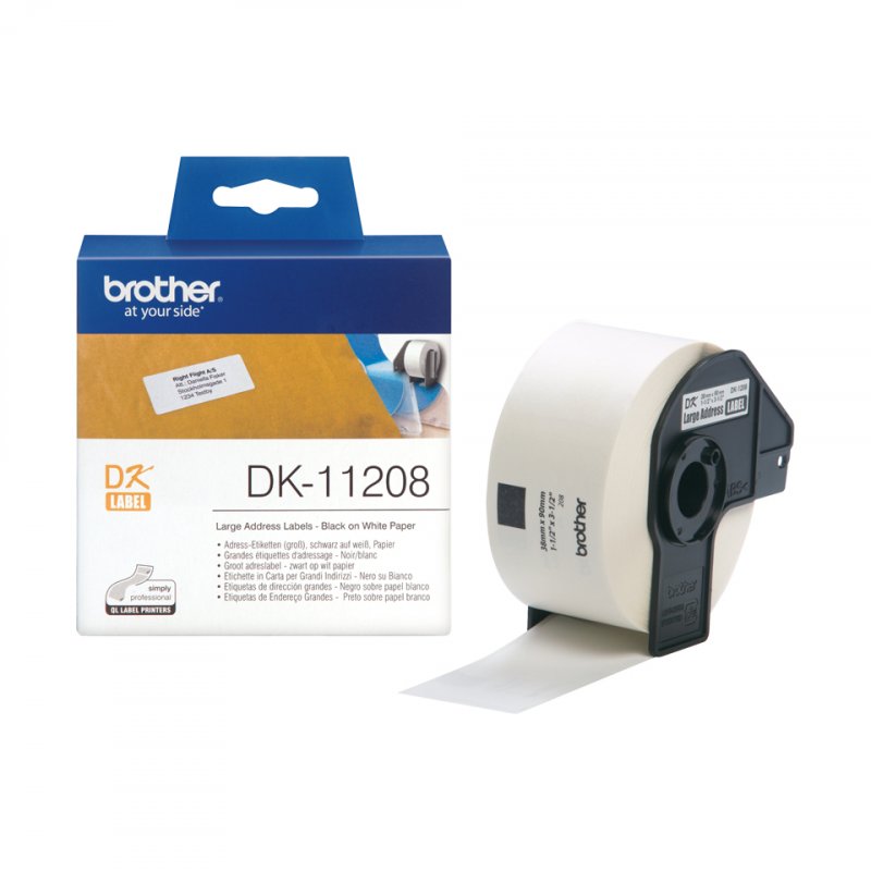 brother DK-11208 Etiquettes d'adresse, 38 x 90 mm