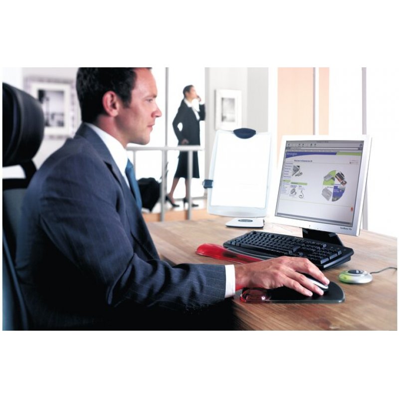 Kensington Duo Gel Mouse Pad Wrist Rest — Red