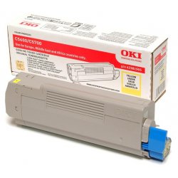 OKI compatible Toner pour OKI compatible C5600/C5600N/C5700/C5700N, jaune