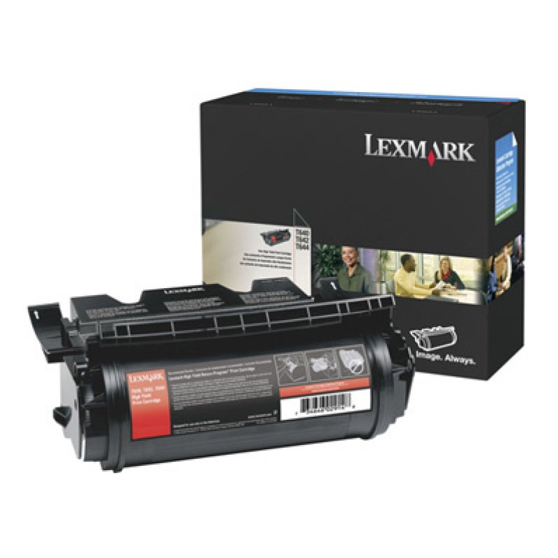 Lexmark T640, T642, T644 High Yield Print Cartridge Cartouche de toner Original Noir