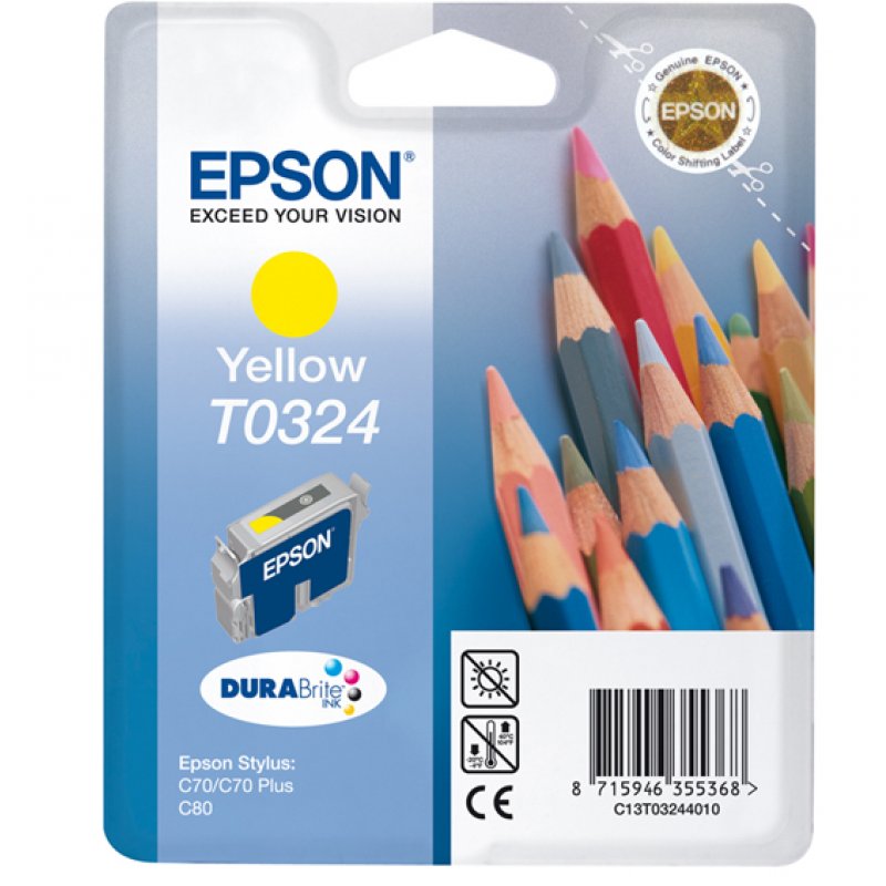 Epson Pencils Singlepack Yellow T0324 DURABrite Ink