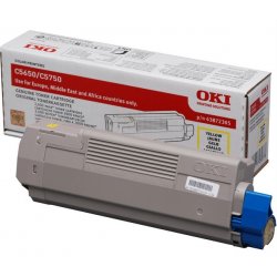 OKI compatible Toner pour OKI compatible C5650/C5650N/C5750/C5750N, jaune