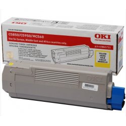 OKI compatible Toner pour OKI compatible C5850/C5950, jaune