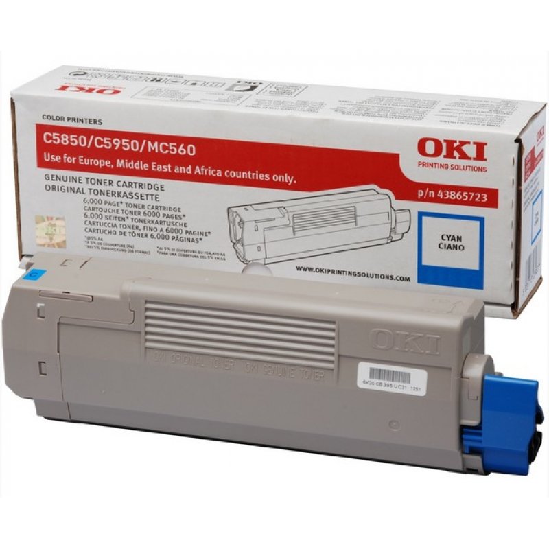 OKI compatible Toner pour OKI compatible C5850/C5950, cyan