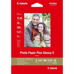 Canon Photo Paper Plus Glossy II PP-201 - Fotopapier - 20 Blatt - 130 x 180 mm - 260 g/m²