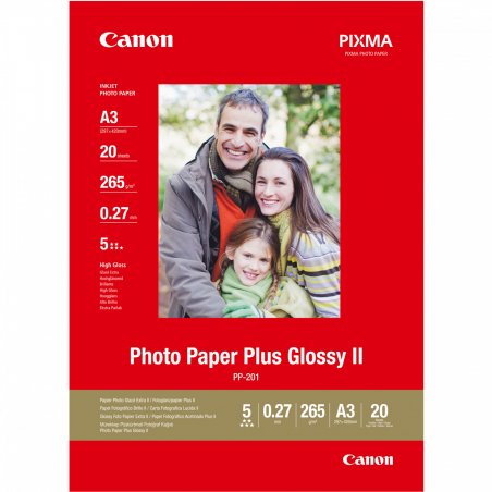 Canon PP-201 Papier Photo Brillant Format A3 (20 feuilles)