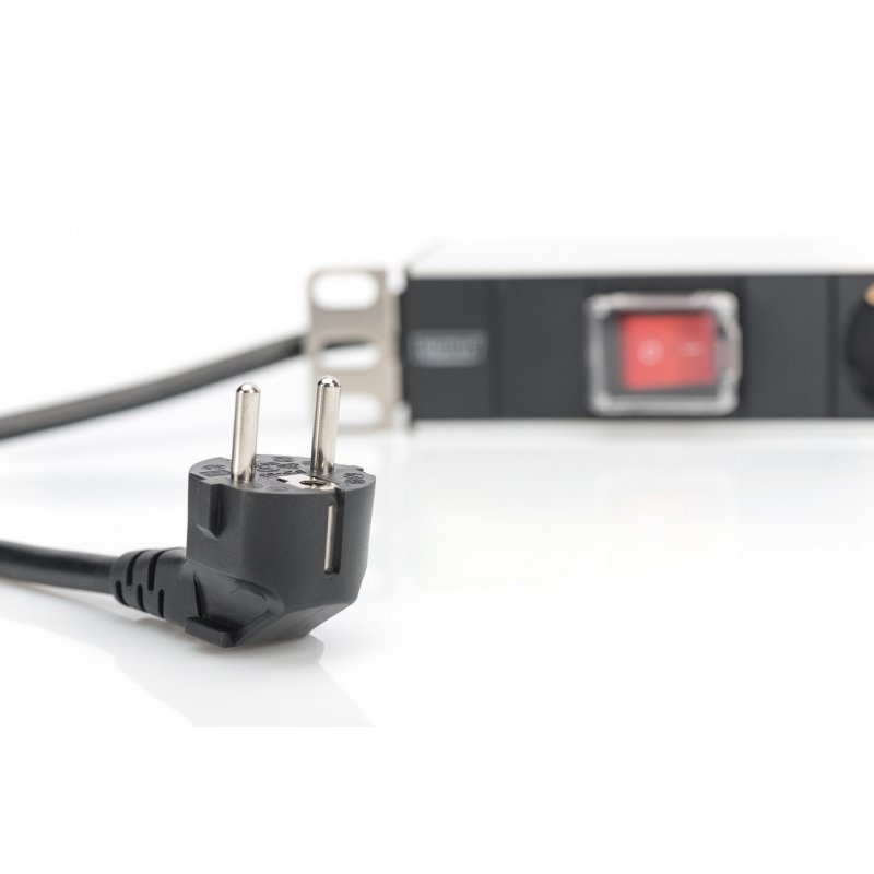 Digitus Bloc multiprise avec profilé en aluminium et interrupteur, prise électrique à contact de protection avec 7 so