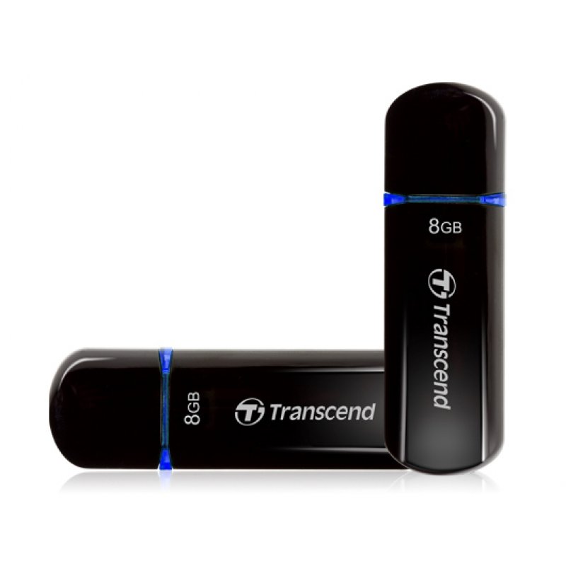TRANSCEND 8Go Clé USB 2.0 Noir Puce MLC