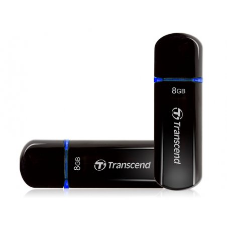 TRANSCEND 8Go Clé USB 2.0 Noir Puce MLC