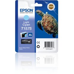 Cartouche d'encre Epson compatible Tortue T1575 XL (Cyan clair)