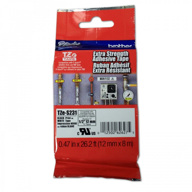 brother TZe-Tape TZe-S231 ruban extra solide,