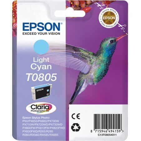 Epson Hummingbird Singlepack Light Cyan T0805 Claria Photographic Ink