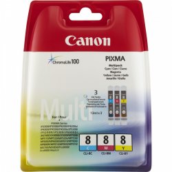Canon CLI-8 Multipack - 3er-Pack - Gelb, Cyan, Magenta - Original - Tintenbehälter