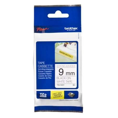 Brother compatible TZeS221 - laminiertes Band - 1 Rolle(n) - Rolle (0,9 cm x 8 m)