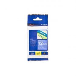 TZE-535 LAMINATED TAPE 12MM 8M BLANC/BLEU BRILLANT