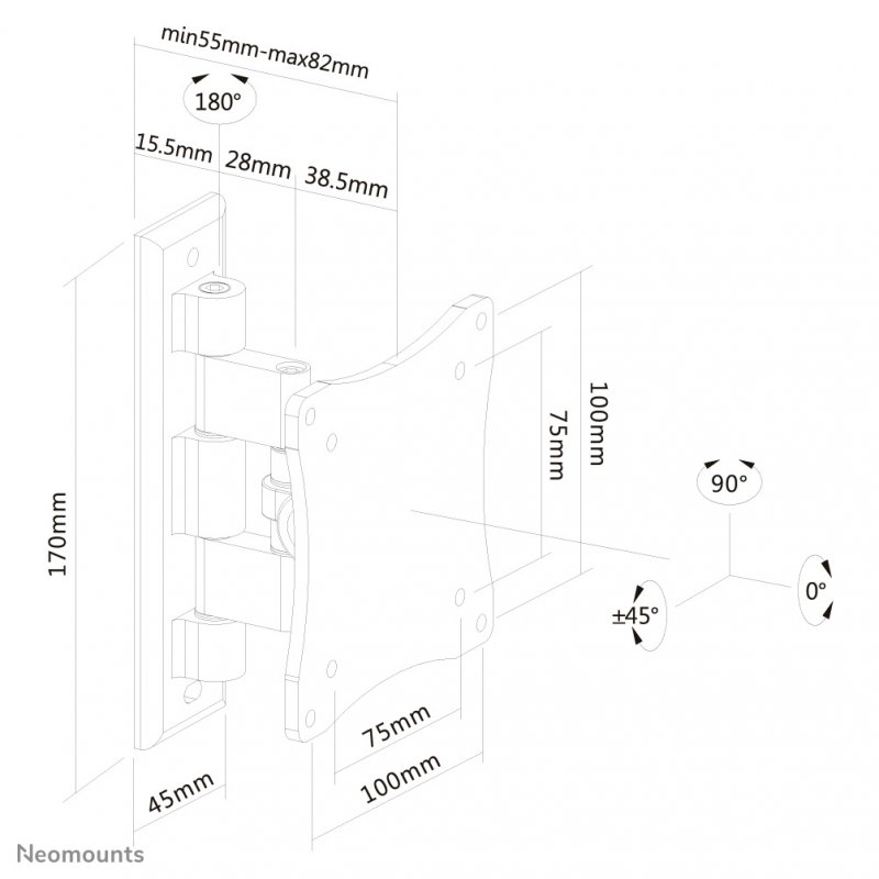 Neomounts by Newstar tv/monitor wall mount
