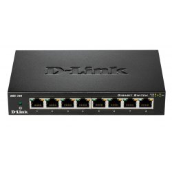 D-Link DGS-108 commutateur réseau Non-géré L2 Gigabit Ethernet (10/100/1000) Noir