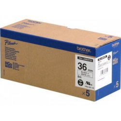 HGE261V5 RUBAN LARGEUR 36MM NOIR/BLANC QTE 5 PCS