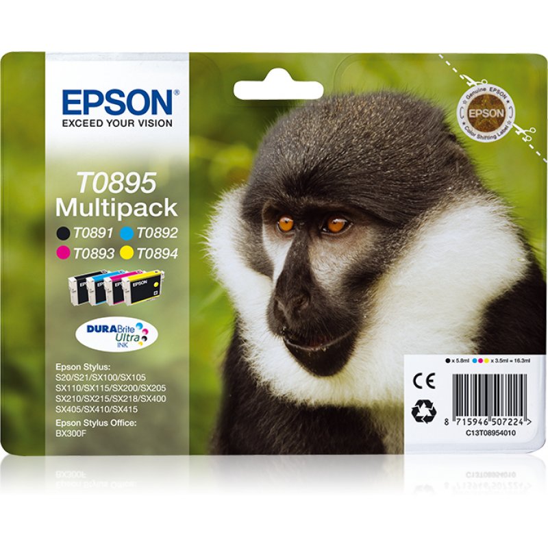 EPSON Encre T0895 pour EPSON Stylus SX200, multipack
