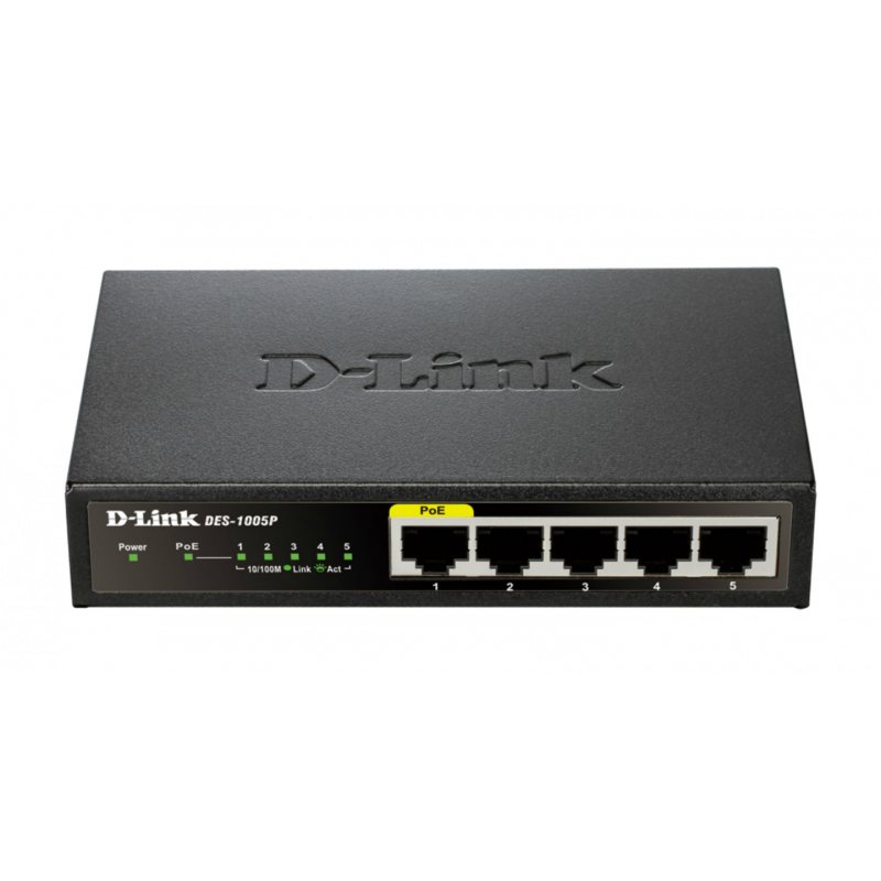 D-Link DES-1005P/E commutateur réseau Non-géré L2 Fast Ethernet (10/100) Connexion Ethernet, supportant l'alimentatio