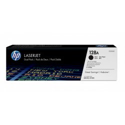 HP compatible 128A Noir Pack de 2 (CE320AD)