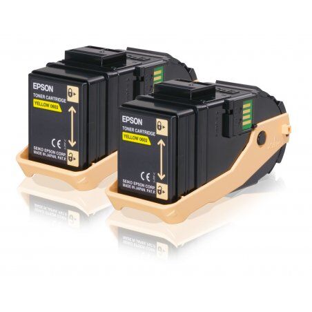 Epson Double Pack Toner Cartridge Yellow 7.5kx2