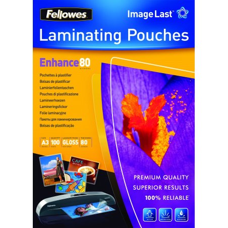 Fellowes compatible Pochette à plastifier, A3, brillante, 160 microns