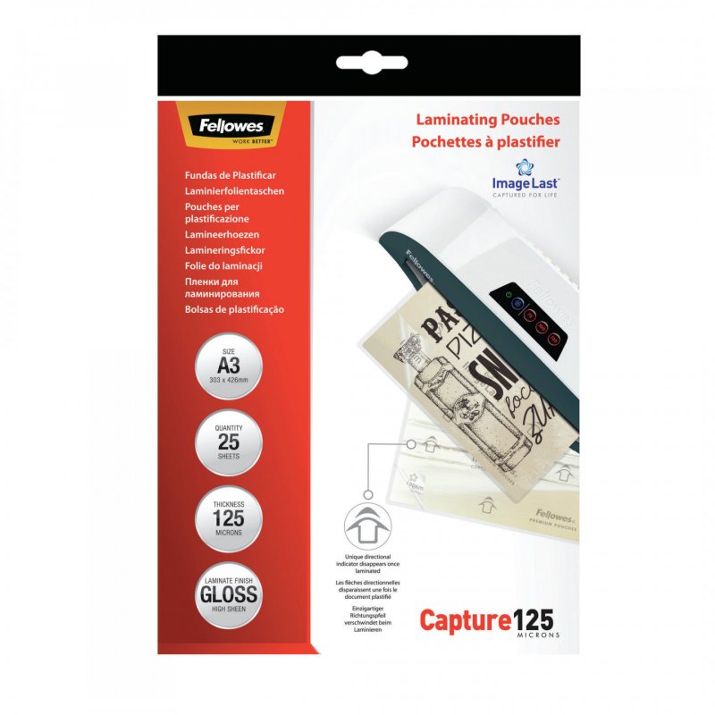 FELLOWES IL POCHETTES A3 125 MICRONS X