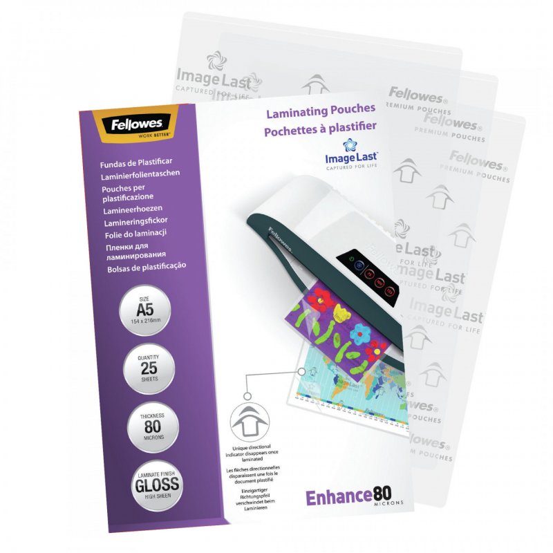 Fellowes ImageLast A5 80 Micron Laminating Pouch - 25 pack