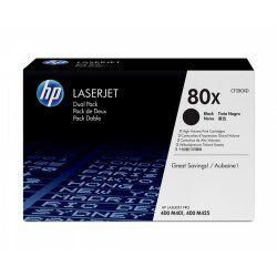 HP compatible 80x - 2er-Pack - Hohe Ergiebigkeit - Schwarz - Original - LaserJet - Tonerpatrone (CF280XD)