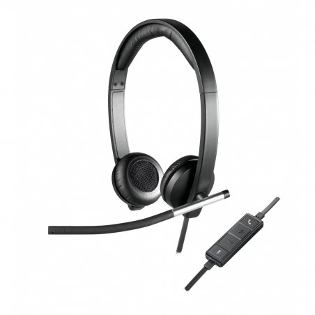 Logitech H650e Casque Avec fil Arceau Bureau/Centre d'appels USB Type-A Noir, Argent