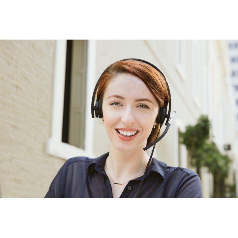 Logitech H650e Casque Filaire, Oreillettes Stéréo avec Micro Noir