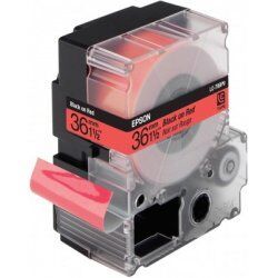Epson Label Cartridge Pastel LC-7RBP9 Black/Red 36mm (9m)