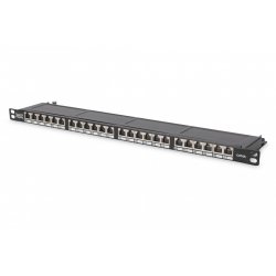 DIGITUS 19" Patch Panel Kat.6, Klasse E, 24 Port, noir