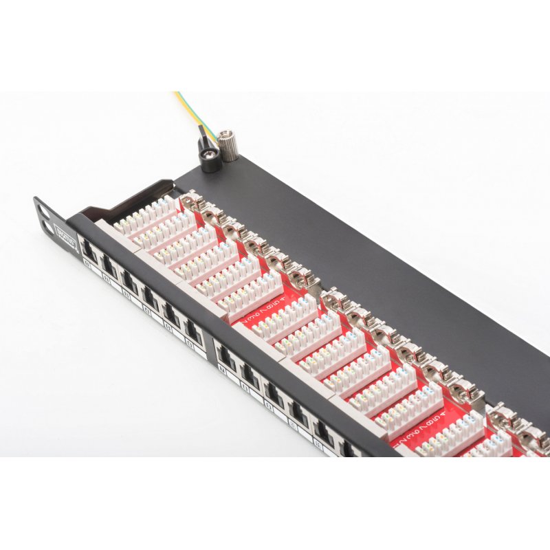 Digitus CAT 6, Class E High Denisity Patch Panel, shielded, black