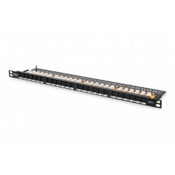 DIGITUS 19" Patch Panel Kat.6, Klasse E, 24 Port, noir