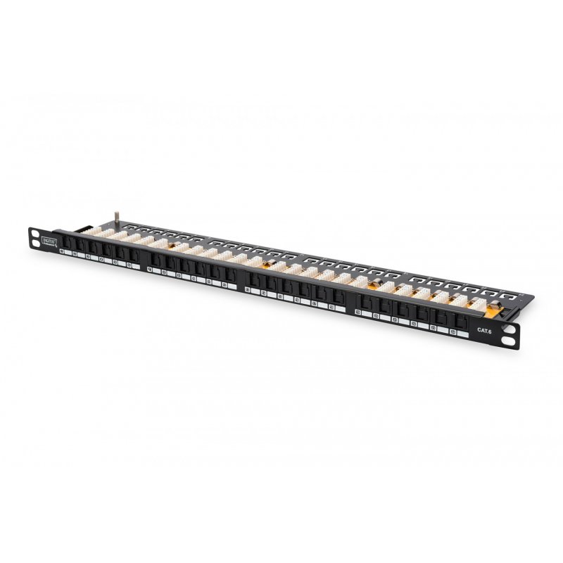 DIGITUS 19" Patch Panel Kat.6, Klasse E, 24 Port, noir