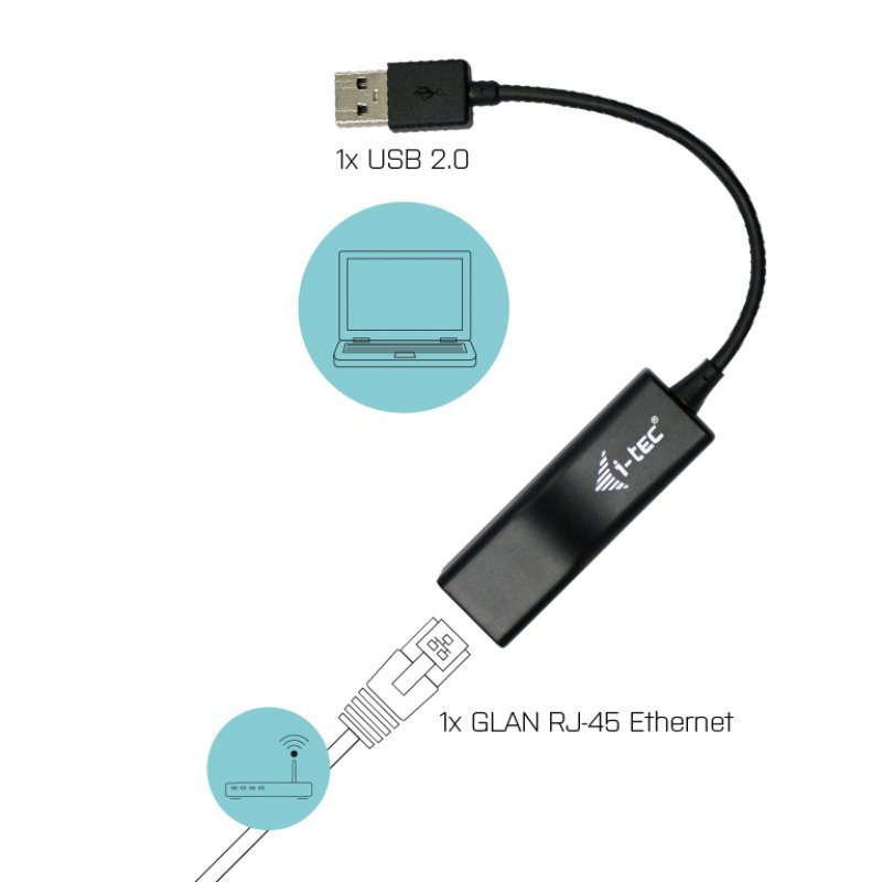I-TEC USB 2.0 NETWORK ADAPTER ADVANCE 10/100 USB 2.0 TO RJ45