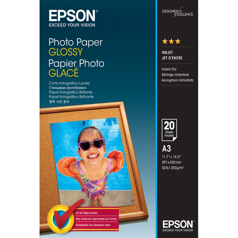 Photo Paper Glossy - A3 - 20 Feuilles