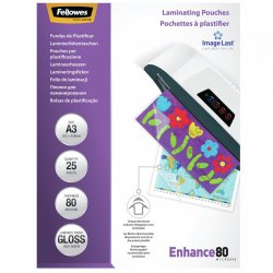 Fellowes compatible Pochette à plastifier, A3, brillante, 160 microns